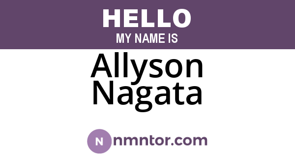 Allyson Nagata