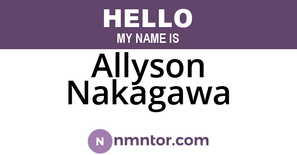 Allyson Nakagawa