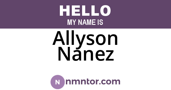 Allyson Nanez
