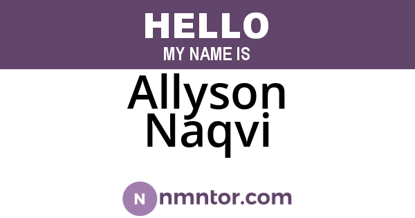Allyson Naqvi