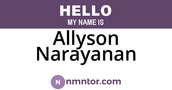 Allyson Narayanan