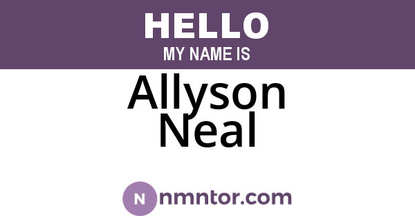 Allyson Neal
