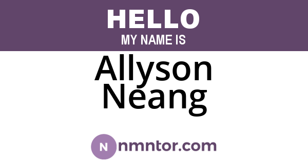 Allyson Neang