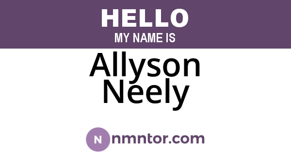 Allyson Neely