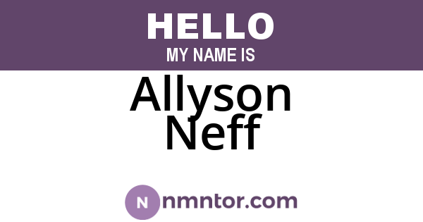 Allyson Neff