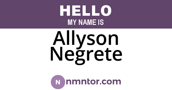 Allyson Negrete