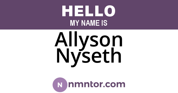 Allyson Nyseth