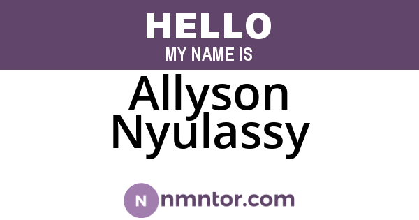 Allyson Nyulassy