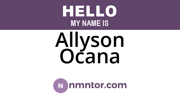 Allyson Ocana
