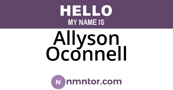 Allyson Oconnell