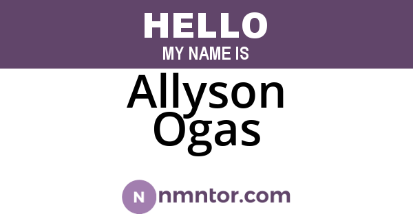 Allyson Ogas