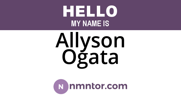 Allyson Ogata