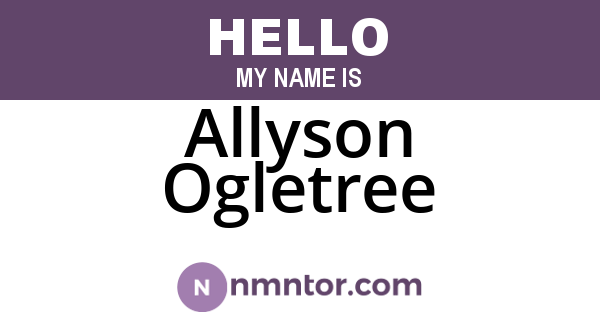 Allyson Ogletree