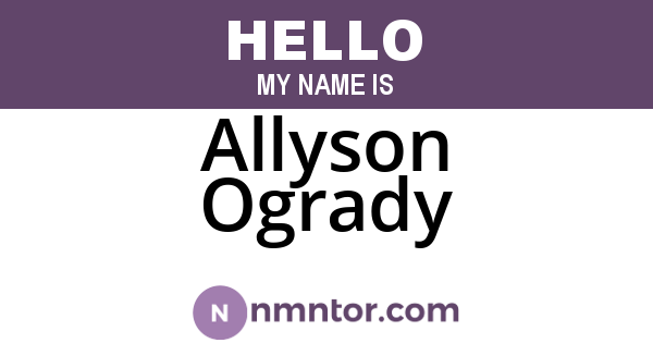 Allyson Ogrady