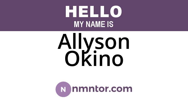 Allyson Okino