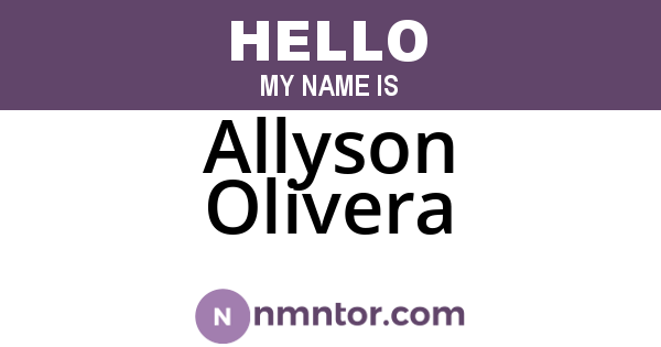 Allyson Olivera
