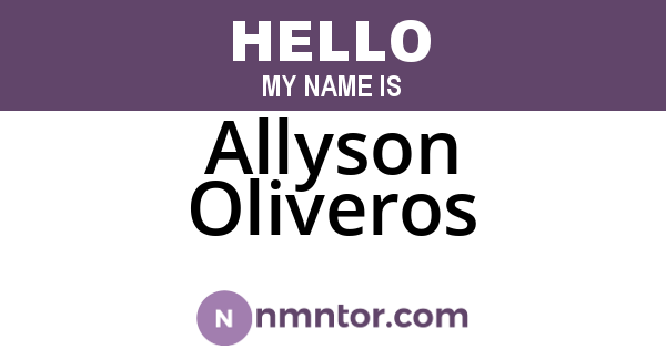 Allyson Oliveros