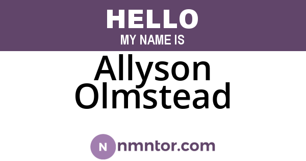 Allyson Olmstead