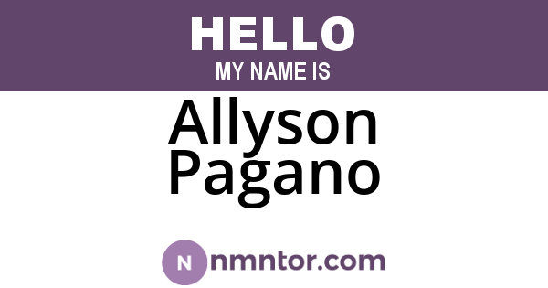 Allyson Pagano