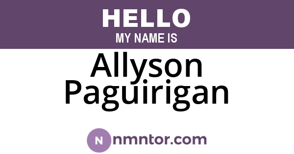 Allyson Paguirigan