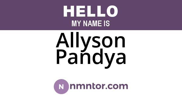 Allyson Pandya
