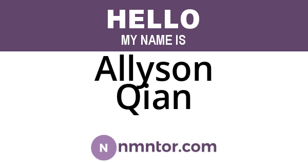 Allyson Qian