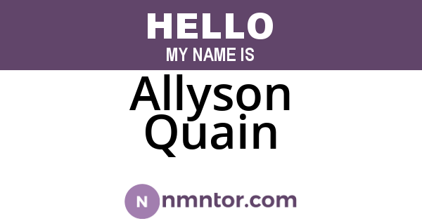 Allyson Quain