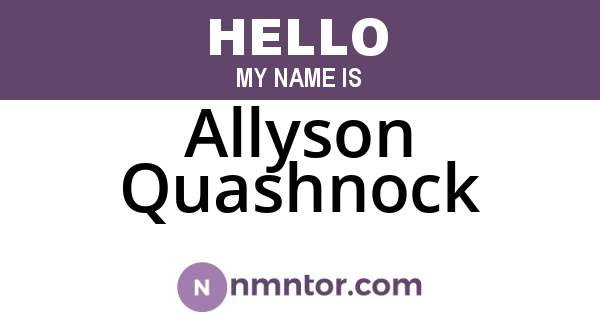 Allyson Quashnock