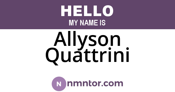 Allyson Quattrini