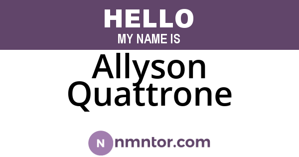 Allyson Quattrone