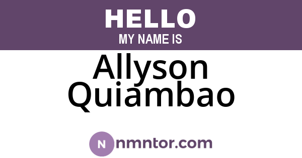 Allyson Quiambao