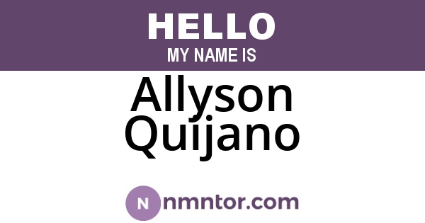 Allyson Quijano