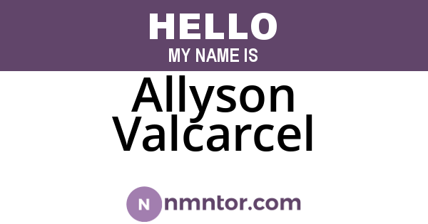 Allyson Valcarcel