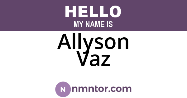 Allyson Vaz