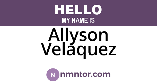 Allyson Velaquez
