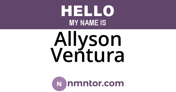 Allyson Ventura