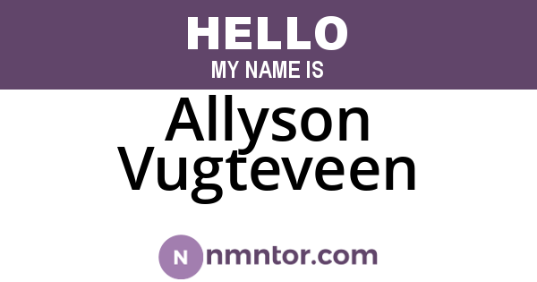 Allyson Vugteveen