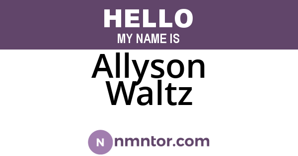 Allyson Waltz
