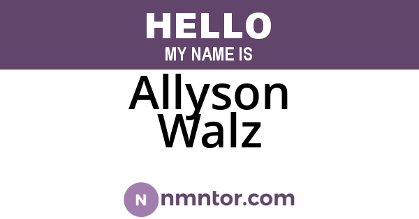 Allyson Walz