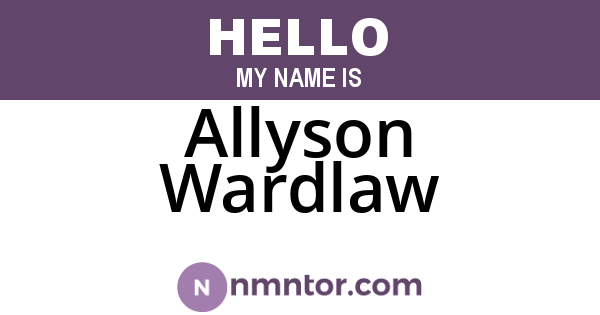 Allyson Wardlaw