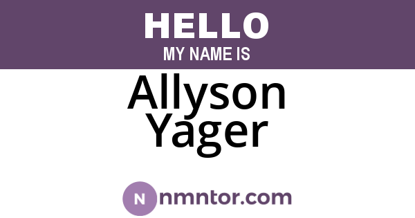 Allyson Yager