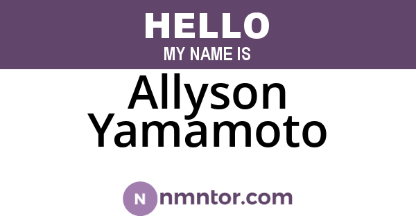 Allyson Yamamoto