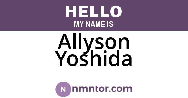 Allyson Yoshida