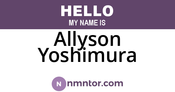 Allyson Yoshimura
