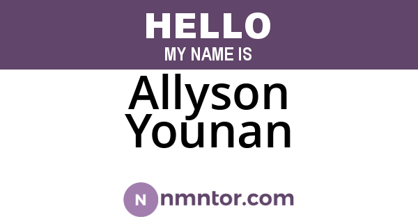 Allyson Younan