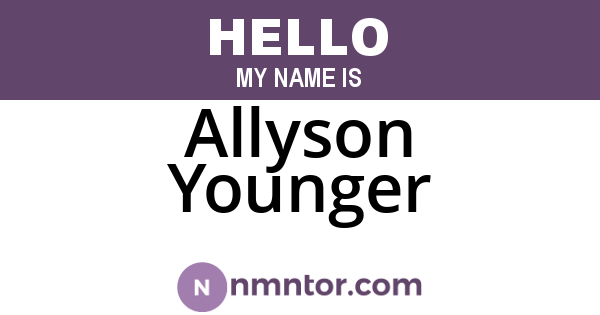 Allyson Younger