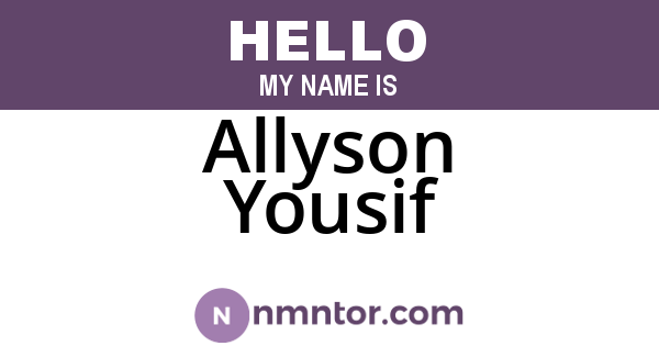 Allyson Yousif