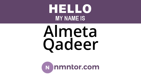 Almeta Qadeer