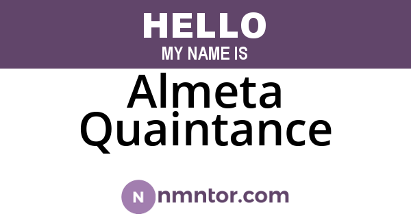 Almeta Quaintance