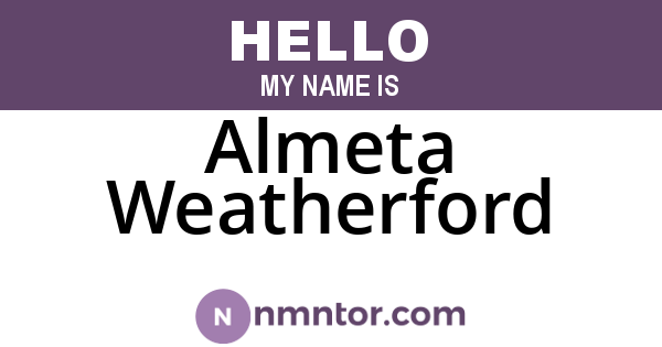 Almeta Weatherford